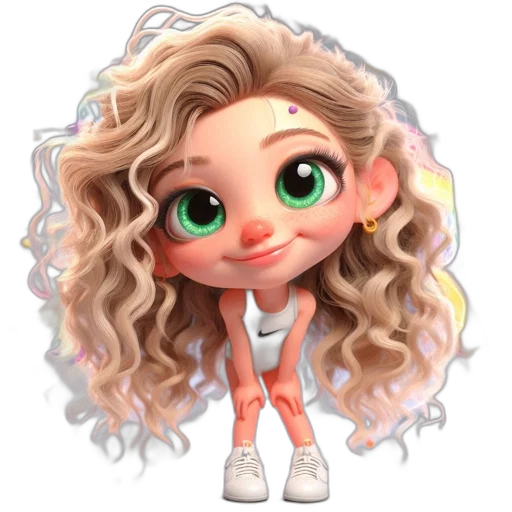 hair, cartoon, 3d render, concept art transparent PNG cut-out