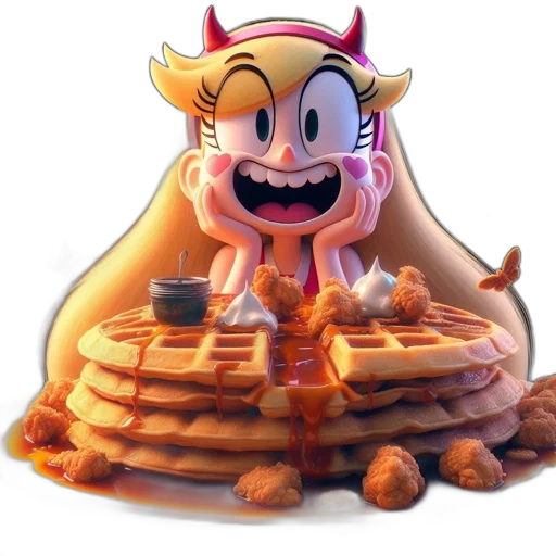 food, 3d render, concept art, comic book art transparent PNG cut-out