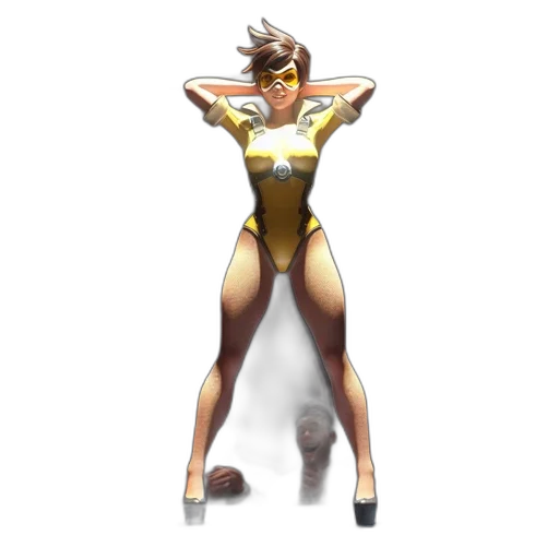 dress, robot, staff, weapon transparent PNG cut-out