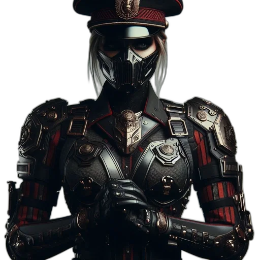 robot, mask, staff, weapon transparent PNG cut-out