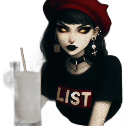 hat, jewelry, staff, face transparent PNG cut-out
