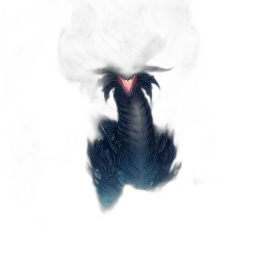 dragon, creature, mask, hair transparent PNG cut-out