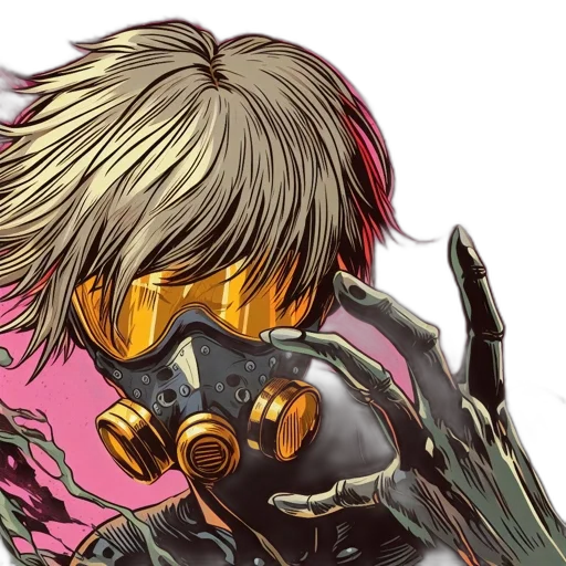 hair, mask, weapon, sword transparent PNG cut-out