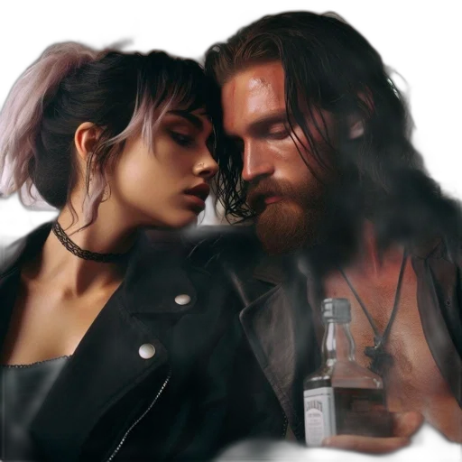 jacket, concept art, watercolor, cyberpunk transparent PNG cut-out