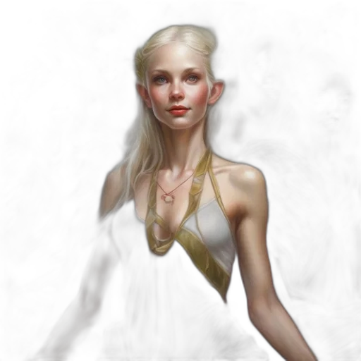 dress, jewelry, face, fantasy art transparent PNG cut-out