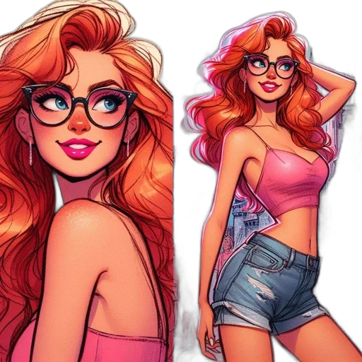 comic book art, cartoon, concept art, watercolor transparent PNG cut-out