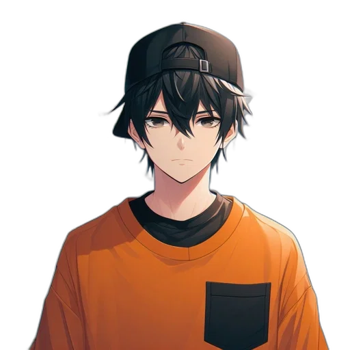 hat, staff, face, jacket transparent PNG cut-out