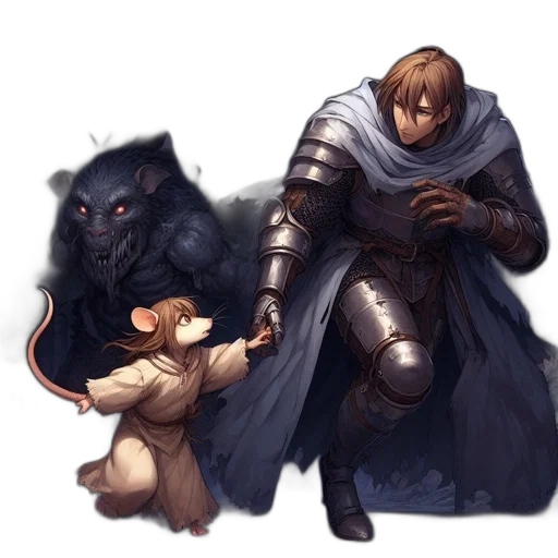 fantasy art, concept art, pixel art, watercolor transparent PNG cut-out
