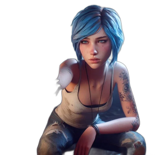 face, jacket, robot, concept art transparent PNG cut-out