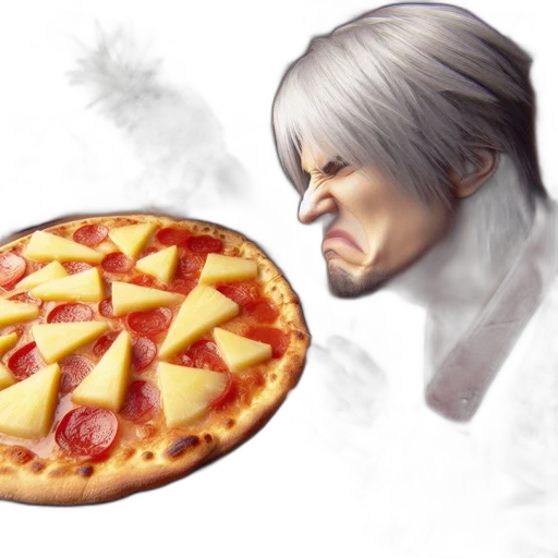 food, face, concept art, photorealistic transparent PNG cut-out