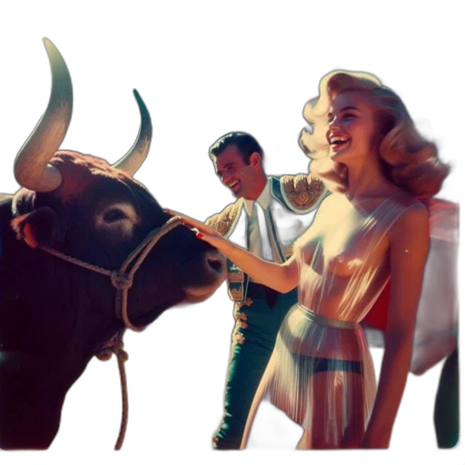 concept art, photorealistic, active, bullfighting transparent PNG cut-out