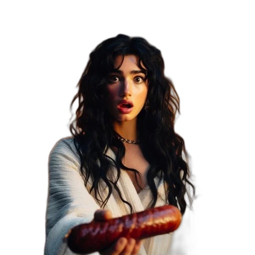 weapon, sword, staff, hair transparent PNG cut-out