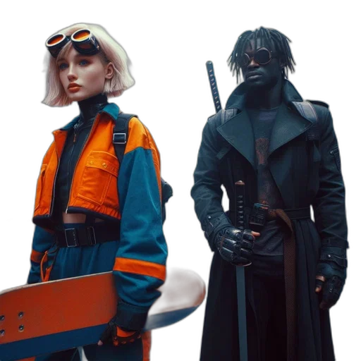 jacket, cyberpunk, concept art, fantasy art transparent PNG cut-out