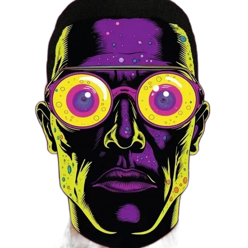 mask, robot, face, comic book art transparent PNG cut-out