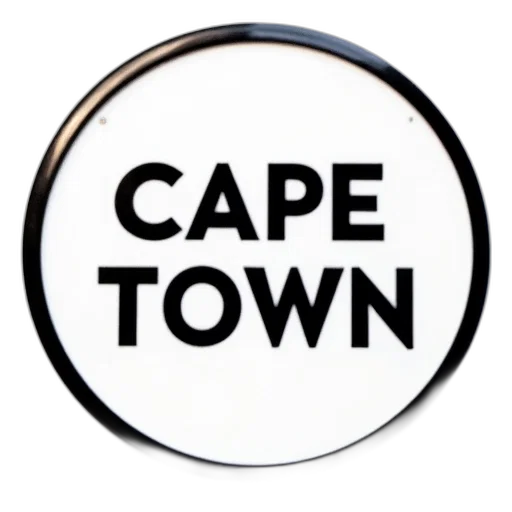 white, circular, sign, black transparent PNG cut-out