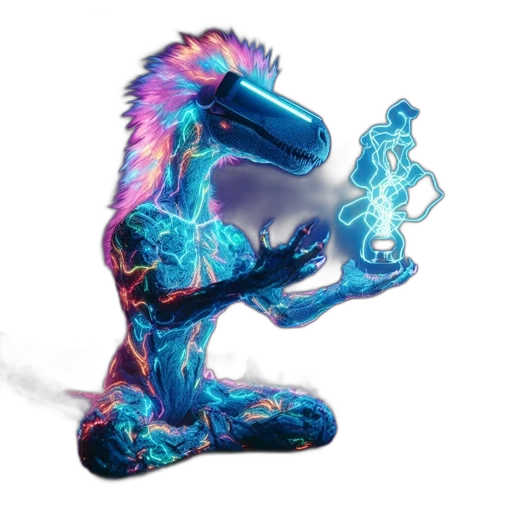 dragon, staff, creature, animal transparent PNG cut-out