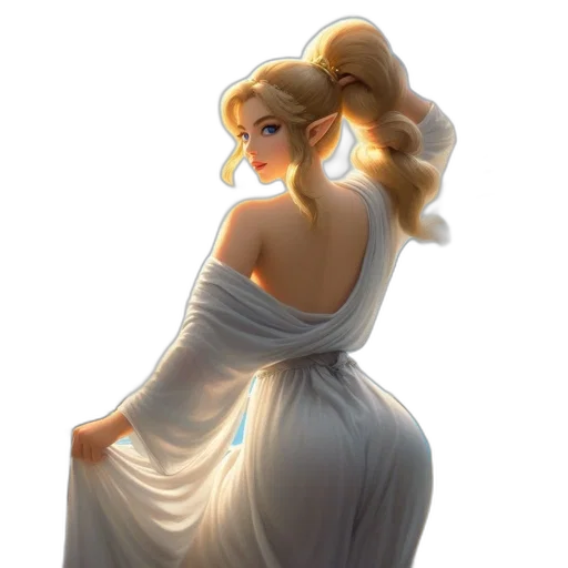 dress, crown, staff, concept art transparent PNG cut-out
