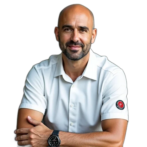 staff, jacket, man, bald transparent PNG cut-out