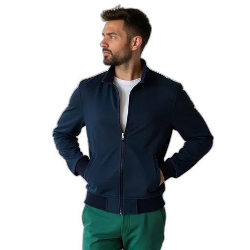 jacket, staff, green, blue transparent PNG cut-out