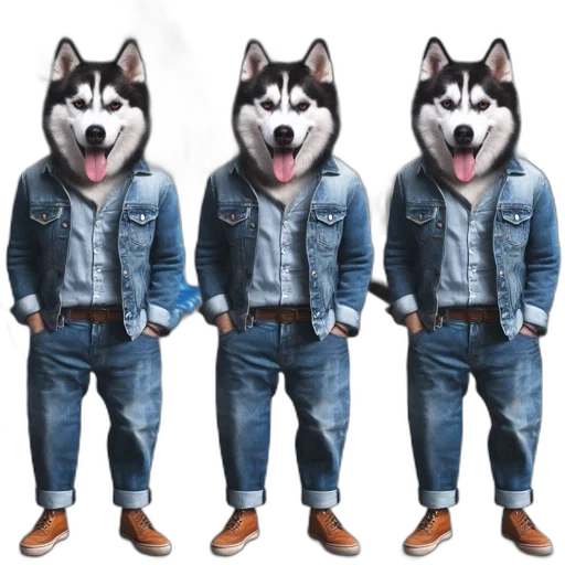 jacket, animal, creature, staff transparent PNG cut-out