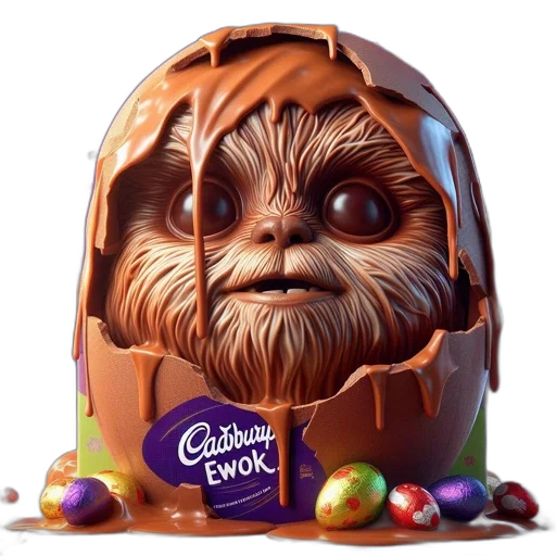 food, creature, photorealistic, chocolate transparent PNG cut-out