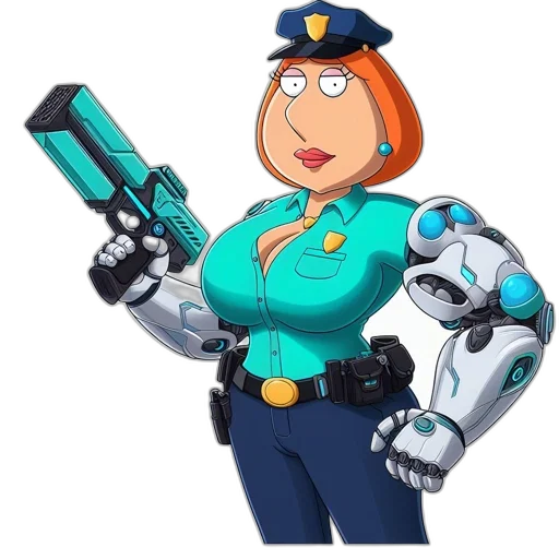 robot, staff, weapon, jacket transparent PNG cut-out