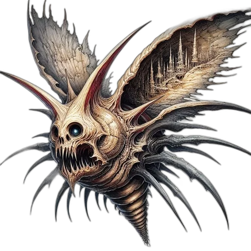 dragon, creature, mask, hair transparent PNG cut-out