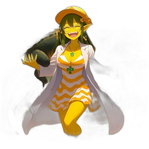 dress, jewelry, staff, mask transparent PNG cut-out