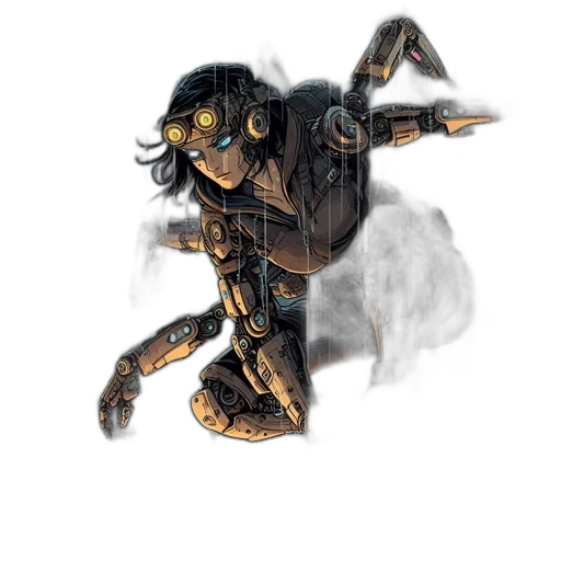 robot, weapon, concept art, fantasy art transparent PNG cut-out