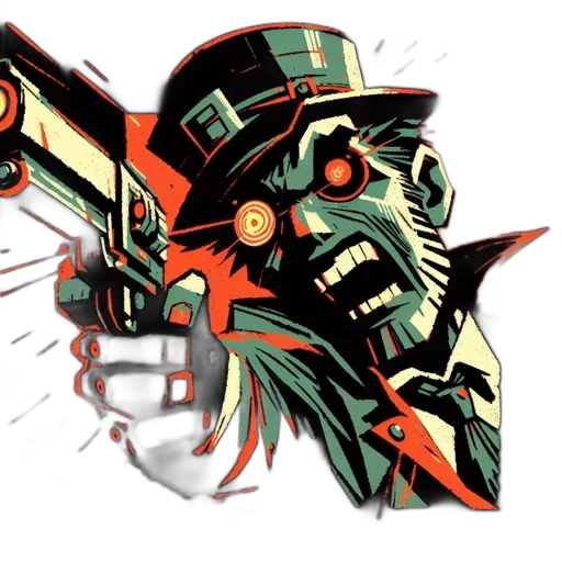 mask, weapon, concept art, comic book art transparent PNG cut-out