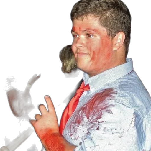 red, man, paint, his transparent PNG cut-out
