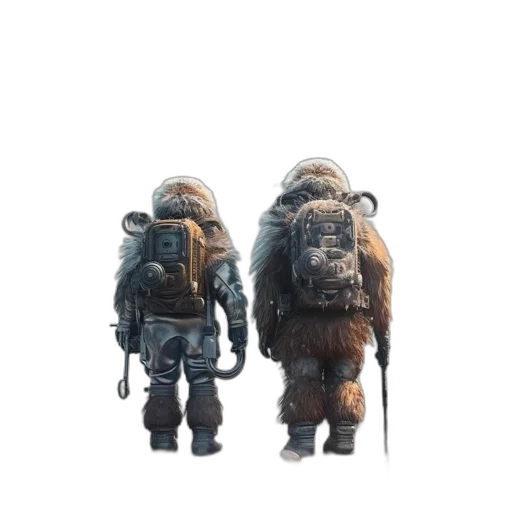 creature, animal, jacket, mask transparent PNG cut-out