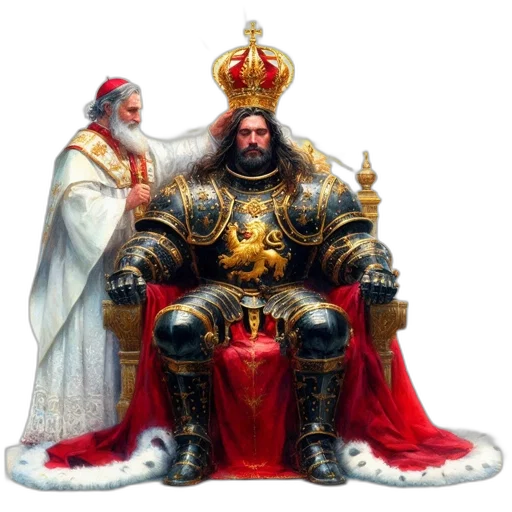 crown, sword, concept art, photorealistic transparent PNG cut-out