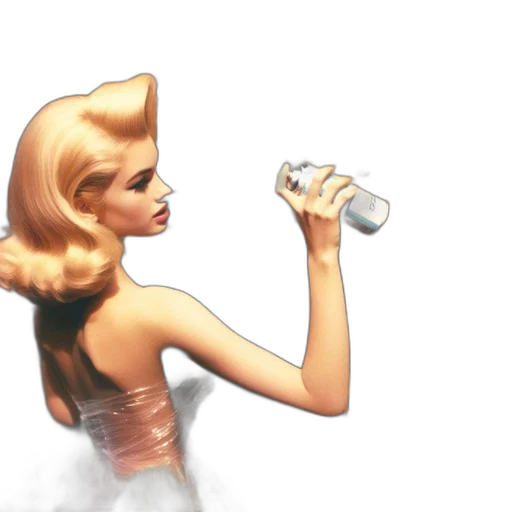bottle, dress, concept art, photorealistic transparent PNG cut-out