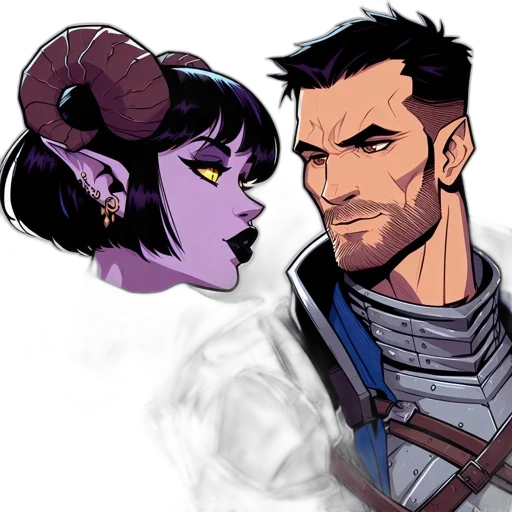 concept art, fantasy art, comic book art, cyberpunk transparent PNG cut-out