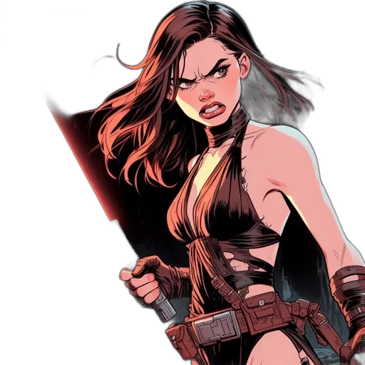 comic book art, concept art, fantasy art, cartoon transparent PNG cut-out
