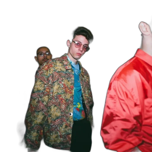 jacket, vaporwave, young, man transparent PNG cut-out