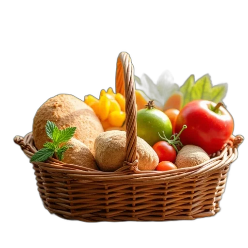 food, photorealistic, 3d render, small transparent PNG cut-out