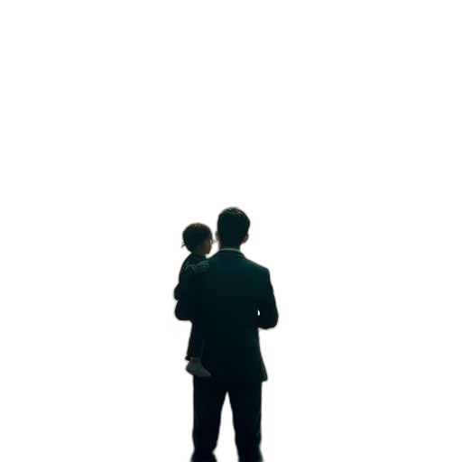 staff, jacket, umbrella, robot transparent PNG cut-out