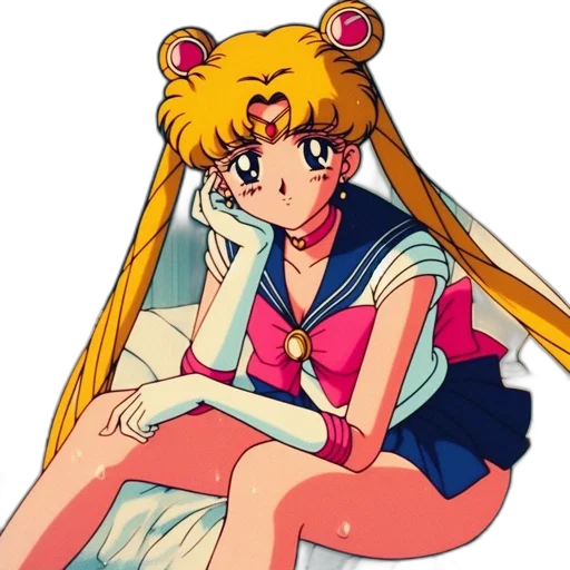 dress, staff, anime, vaporwave transparent PNG cut-out