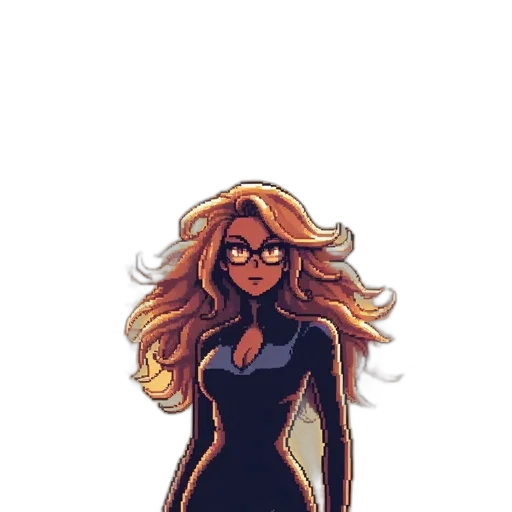 dress, hair, comic book art, cartoon transparent PNG cut-out