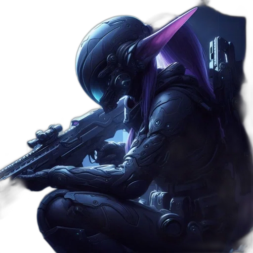 robot, weapon, staff, mask transparent PNG cut-out