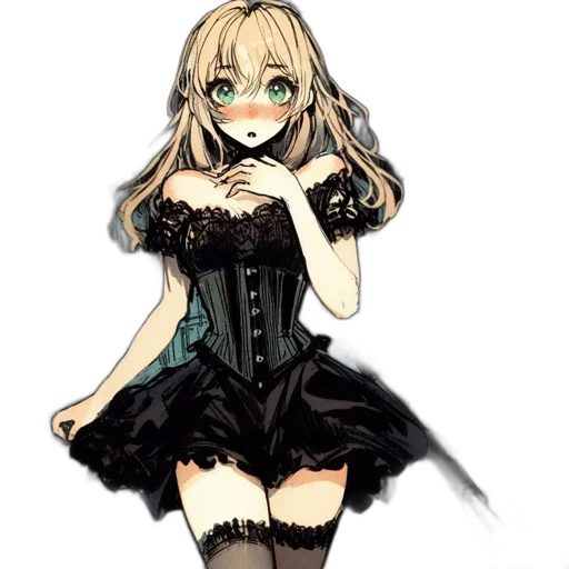 dress, mask, staff, anime transparent PNG cut-out