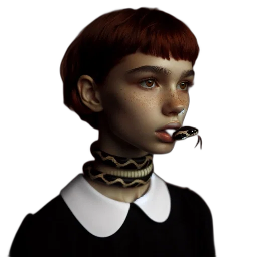 jewelry, staff, face, creature transparent PNG cut-out
