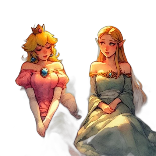 crown, dress, concept art, pixel art transparent PNG cut-out