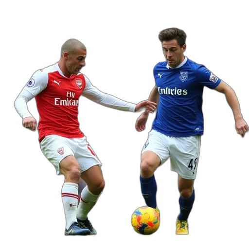 arsenal, lukas, hutton, challenged transparent PNG cut-out