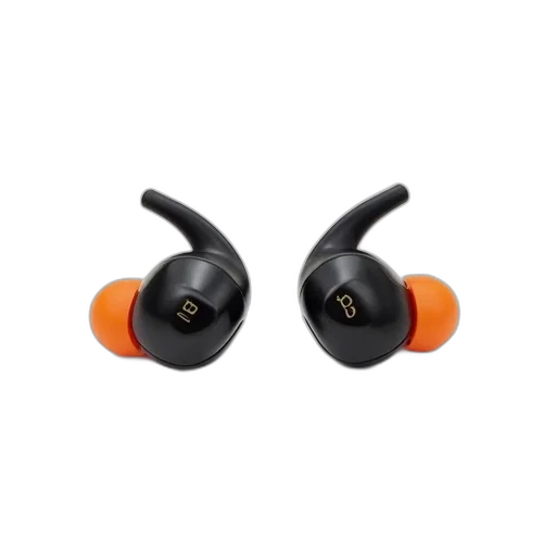pair, black, wireless, earbuds transparent PNG cut-out