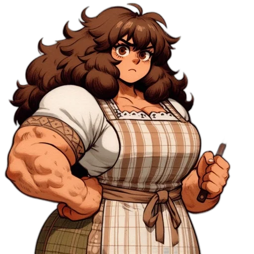 dress, staff, weapon, hair transparent PNG cut-out