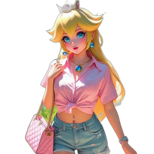 dress, staff, concept art, vaporwave transparent PNG cut-out