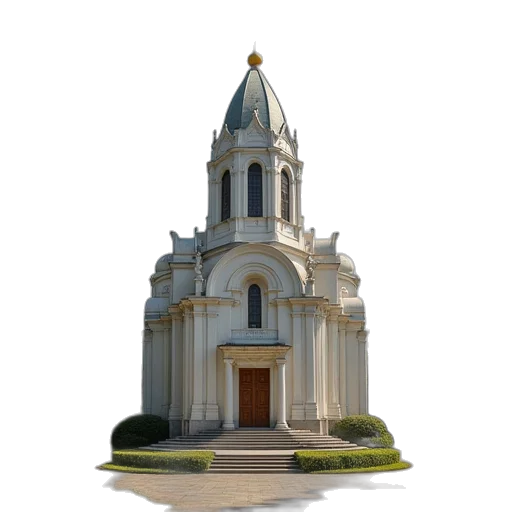 building, crown, 3d render, concept art transparent PNG cut-out
